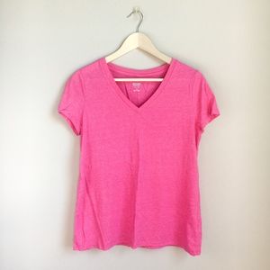 Hot Pink Mossimo V-Neck T-Shirt